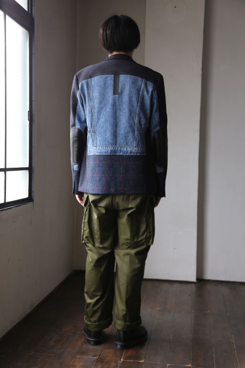 eYe JUNYA WATANABE COMME des GARCONS MAN ウールカシミヤツイード×綿デニム×綿ウィップコード(WF-J022-051) style.2020.9.12.