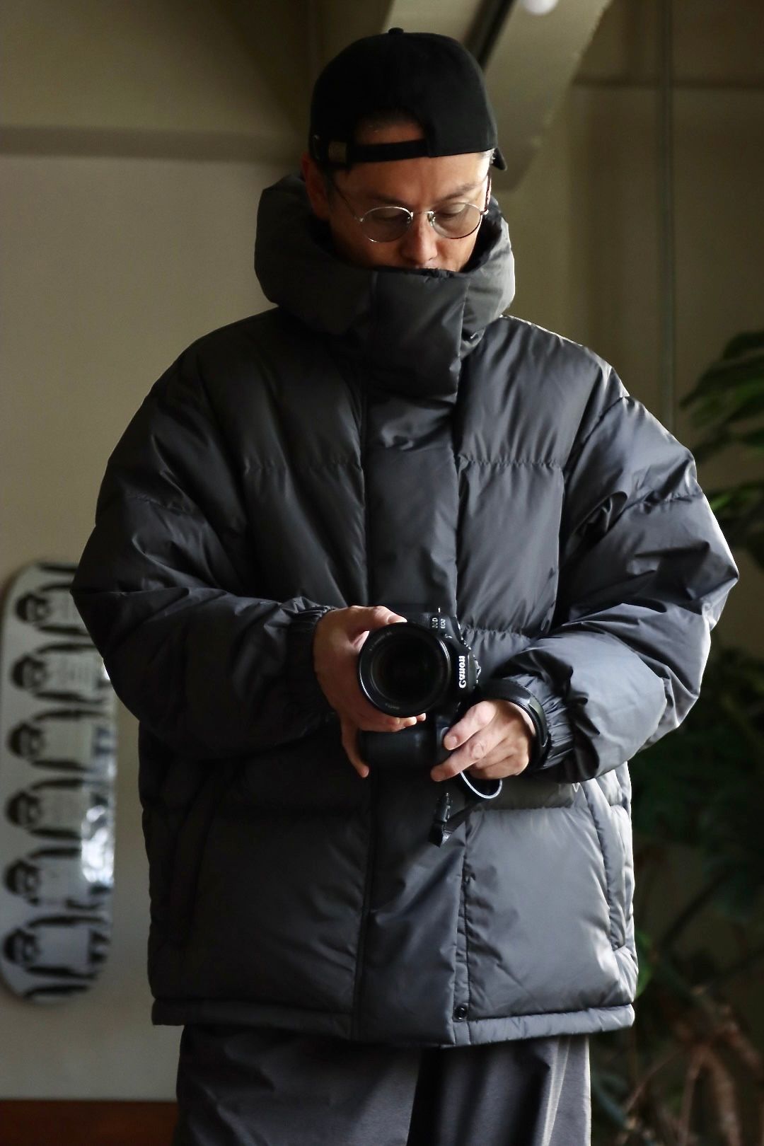 グラフペーパー22AW PERTEX Riversible Hooded Downスタイル.2022.9.23.