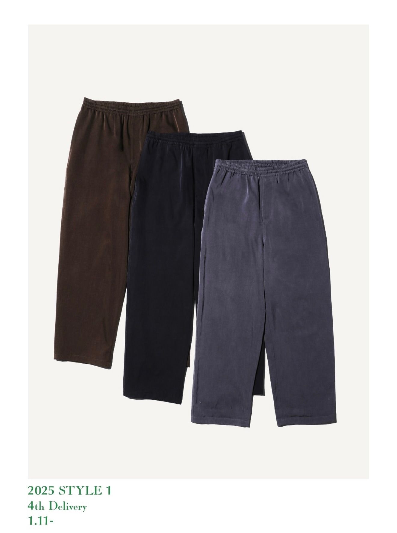 アプレッセ Silk Pants(25SAP-04-23H)NAVY☆1月11日(土)発売！