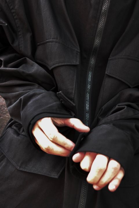 yohji yamamoto 23AW HOODED MILITARY JACKETスタイル