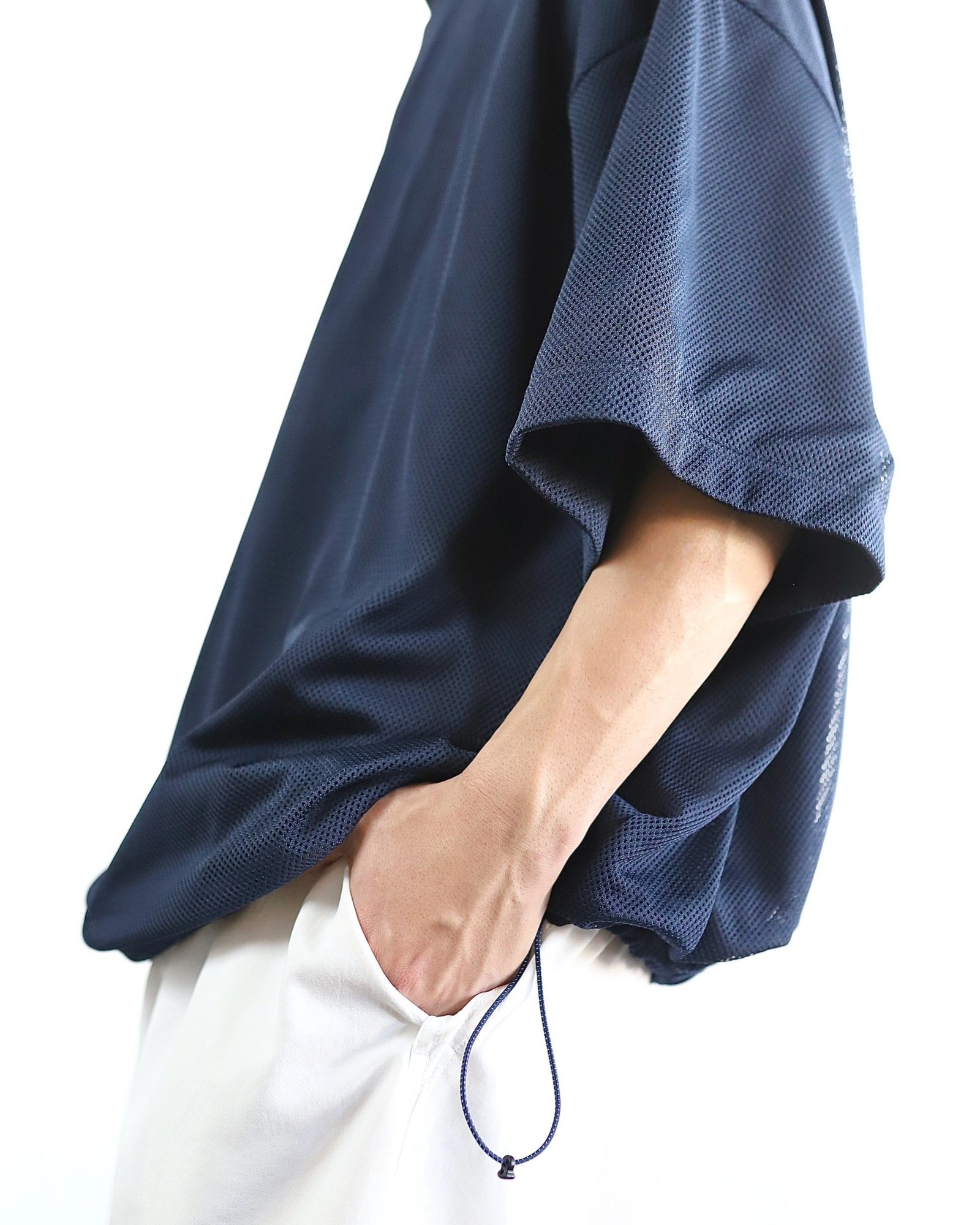 イズネス 24SS BALLOON DOUBLE LAYERED MESH SHORT SLEEVE T-SHIRT style 2024.4.13