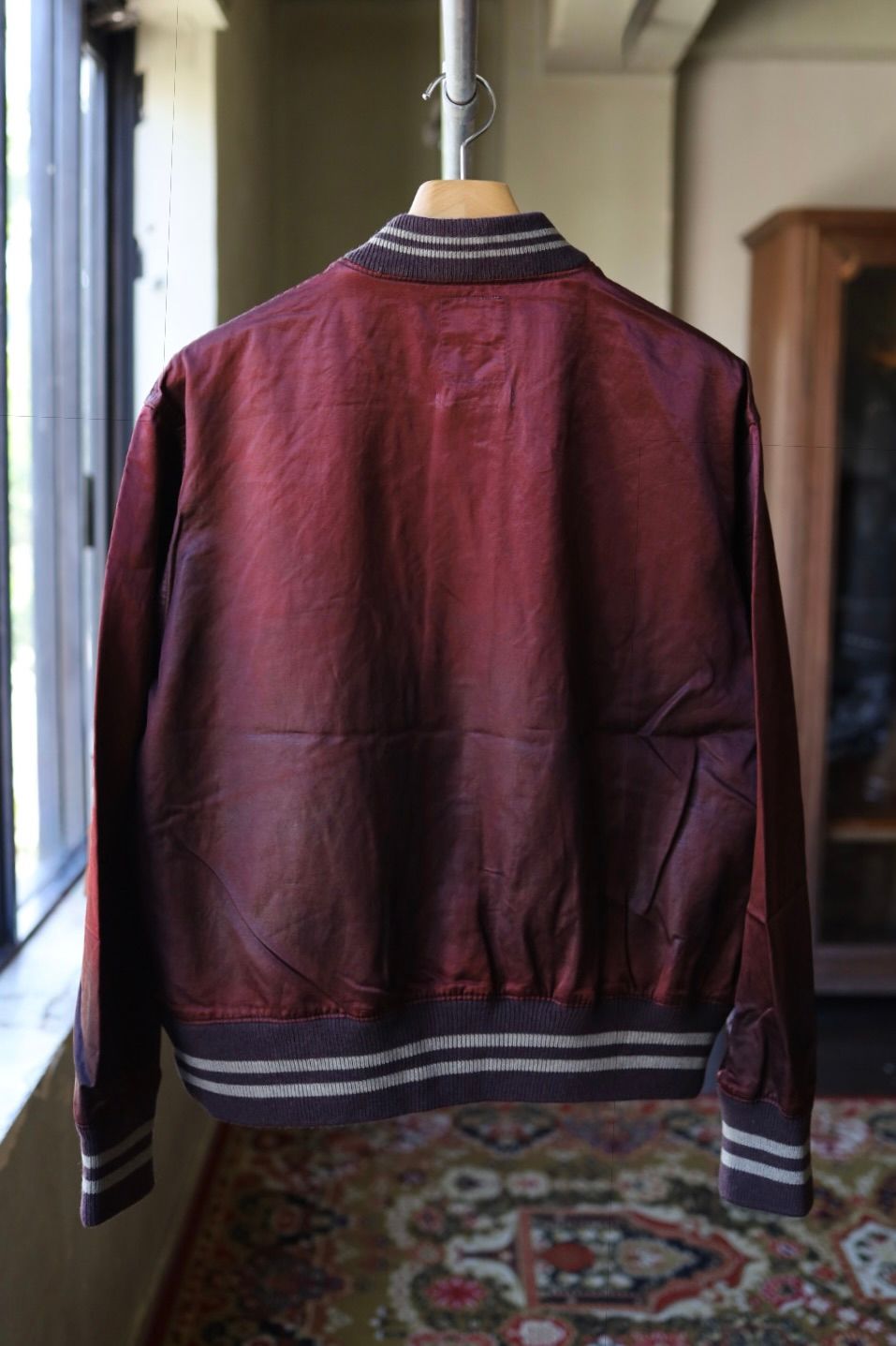 BOW WOW 25FWバウワウ BASEBALL CHAMPION SATIN JACKET AGED(BW252-BCSJ)AGED BURGANDY★10月25日(土)発売!