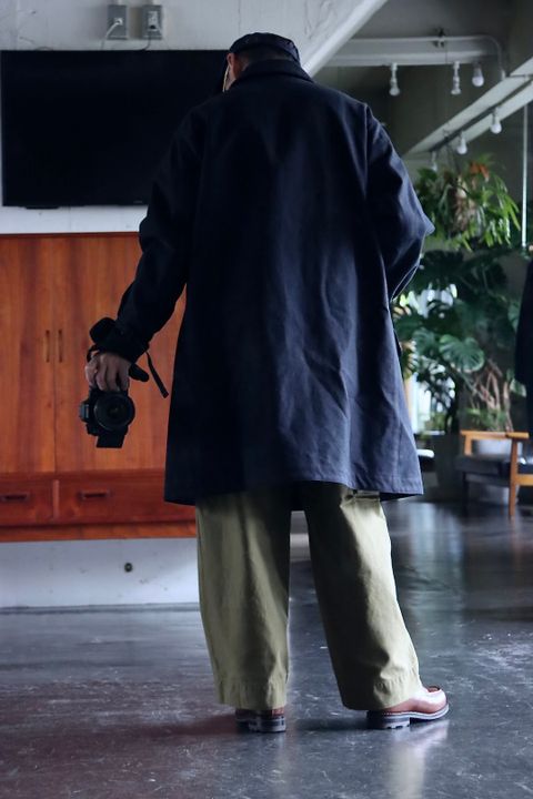 アプレッセ22FW Motorcycle Half Coat"NAVY"スタイル