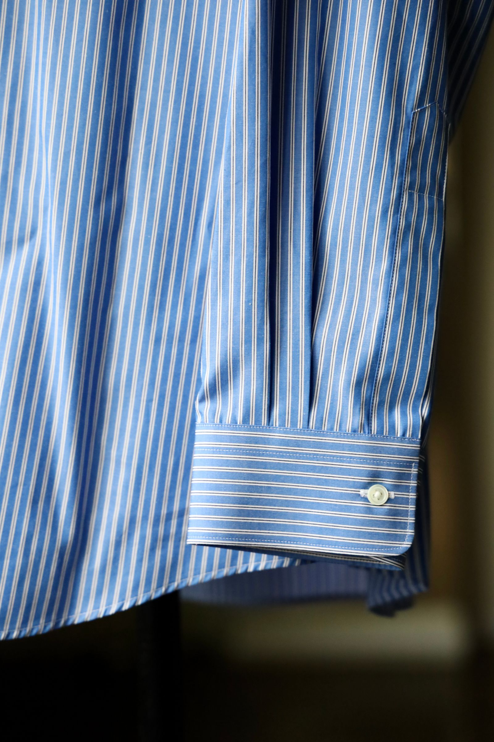 グラフペーパー SIDOGRAS L/S Oversized Regular Collar Shirt (GM252-50010)BLUE STRIPE☆6月14日(土)発売！