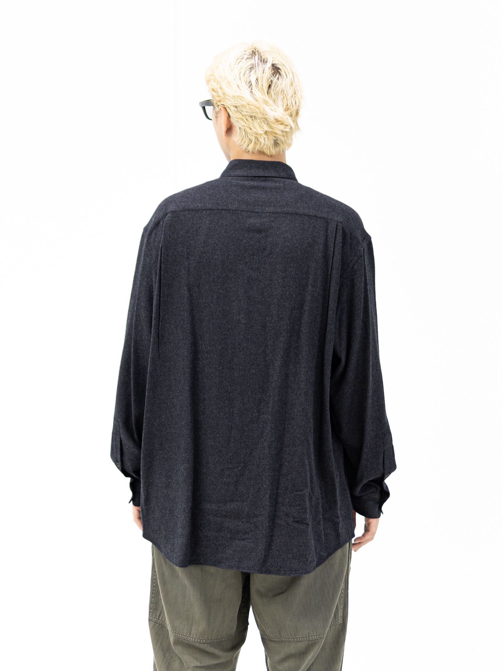 アプレッセ STYLE2 Wool Regular Collar Shirt (CHARCOAL)MARKスタイル