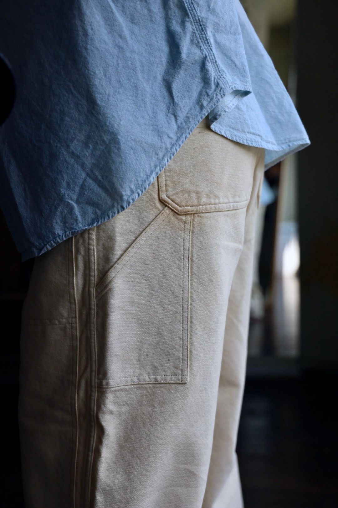 アプレッセ 2025 STYLE2 Vintage Silk Hemp Double Knee Pants(25AAP-04-07)BEIGE