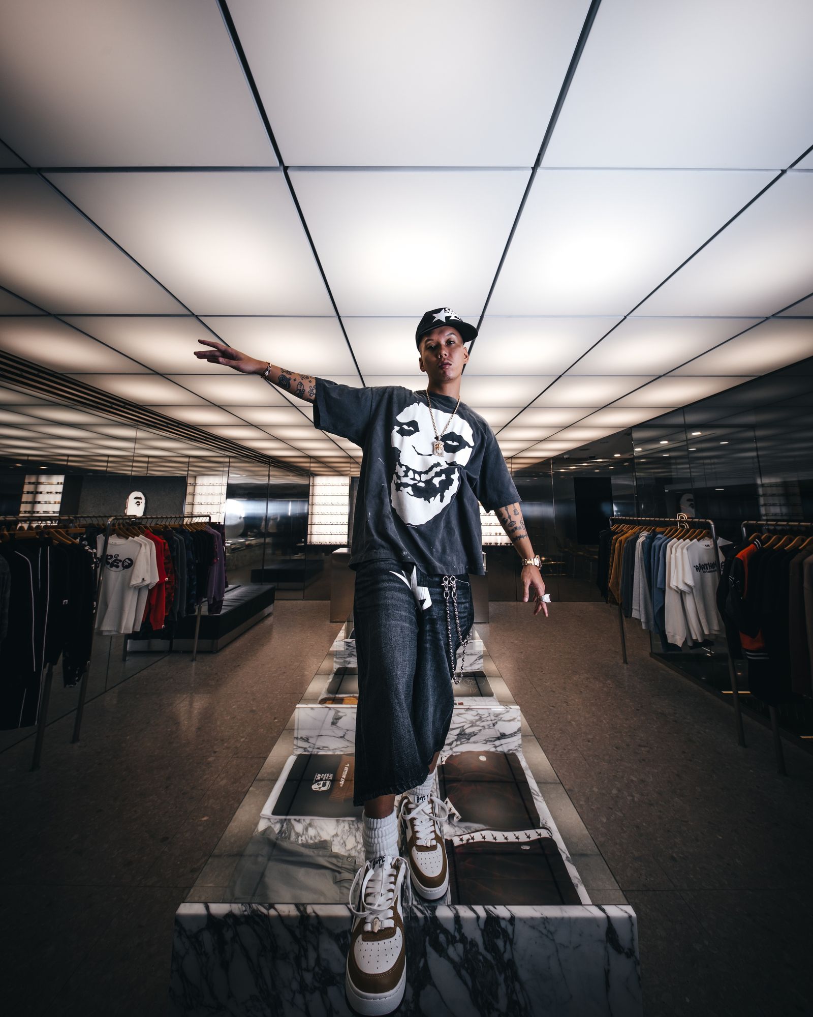 セントマイケル 26SS BAPE_SS T-SHIRT/ALWAYS LOVE(SM-MK8-0000-C49)BLACK☆2月7日(土)10:00発売！