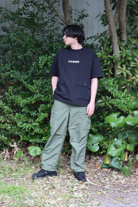 COMME des GARCONS HOMME 綿度詰天竺ロゴプリントTシャツ style.2022.4.12