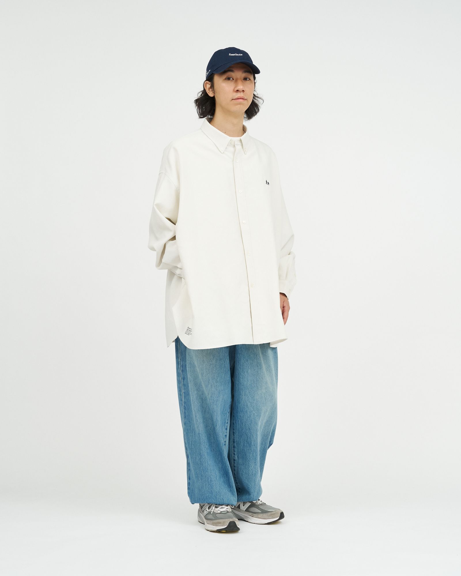 フレッシュサービス 26AW DRY WASHER POPLIN L/S B.D SHIRT(FSC263-50062)IVORY☆8月1日(土)発売！