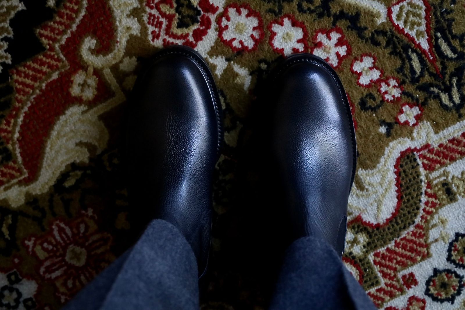 FOOTWORKSフットワークス サイドゴアブーツ Side Gore Boots in Grain Leather(F03-0001_M)BLACK☆新作発売！