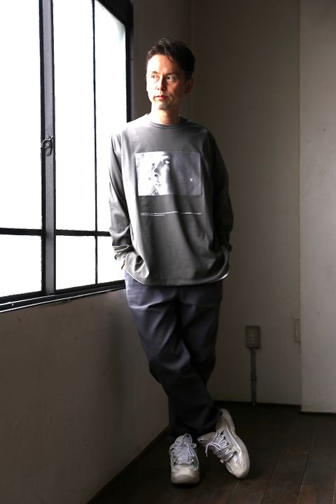 Graphpaper Poet Meets Dubwise for GP Jersey L/S Tee "SUN"GRAY style.2020.11.7.