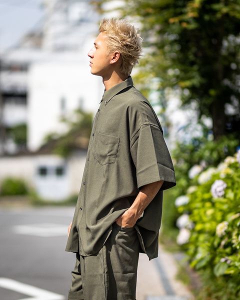 FreshService SEERSUCKER B.D SHIRT(KHAKI)☆新作発売！