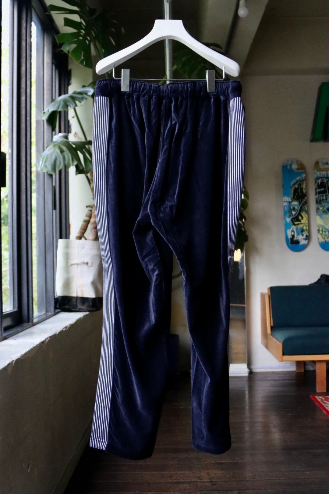 S.F.C 23FW VELOUR TRACK PANTS(SFCFW23CS07)Navy