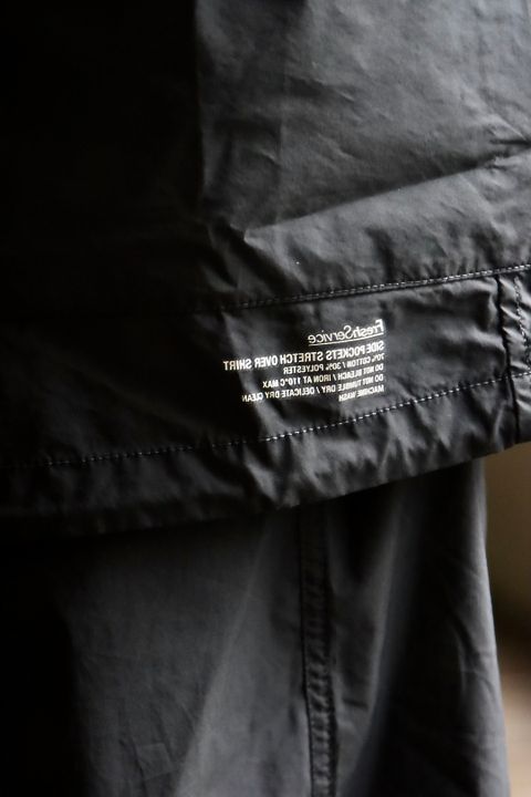 FreshService 22AW SIDE POCKETS STRETCH OVER SHIRTスタイル.2022.8.15.