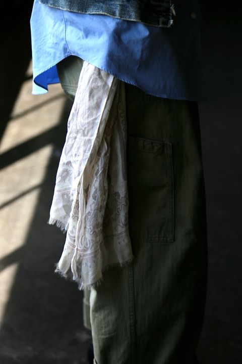 A.PRESSE Regular Collar Shirt"SAX"style.2021.7.28.