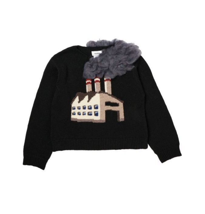 doublet ダブレット26AW SMOKING FACTORY INTARSIA KNIT PULLOVER (26AW60KN238)BLACK☆8月15日(土)発売！