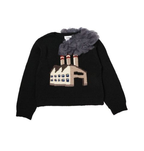doublet ダブレット26AW SMOKING FACTORY INTARSIA KNIT PULLOVER (26AW60KN238)BLACK☆8月15日(土)発売！