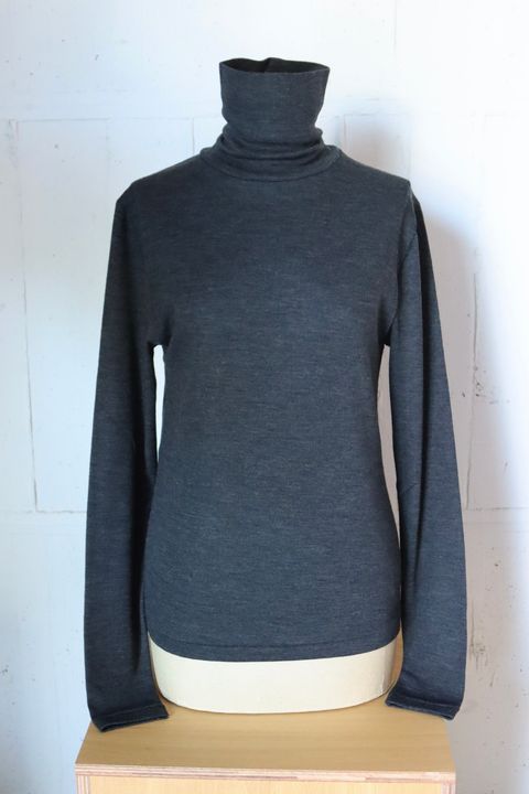 blurhms Women's 25FW Wool Rib Turtle Neck(BHSW24F12F25)HeatherCharcoal