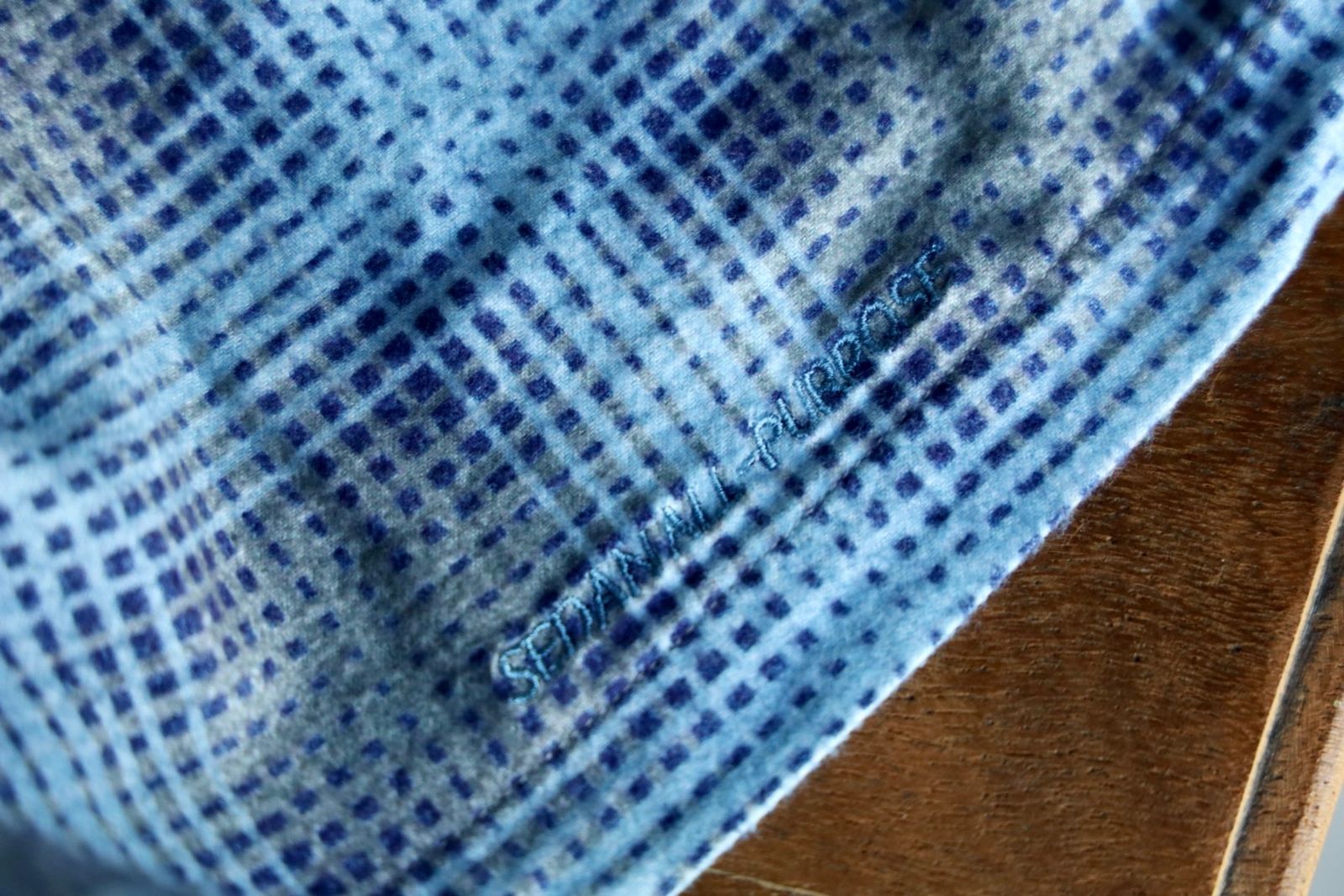 セダンオールパーパス FW25 Printed Plaid Flannel Open Collar Shirt(SD25F-SH02)Blue×Navy☆9月6日(土)発売！