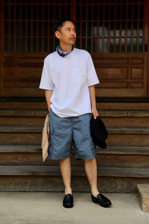 FreshService UTILITY OVER CARGO SHORTS"STEEL BLUE"style.7.24.