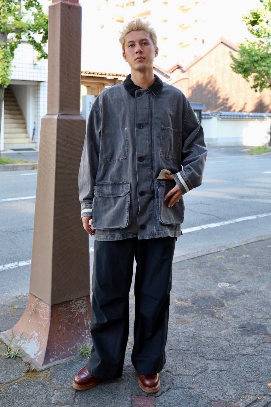 ヨーク 25FW VINTAGED DENIM COVERALL HALF COAT(YK25FW01067C)BLACK☆9月6日(土)発売！