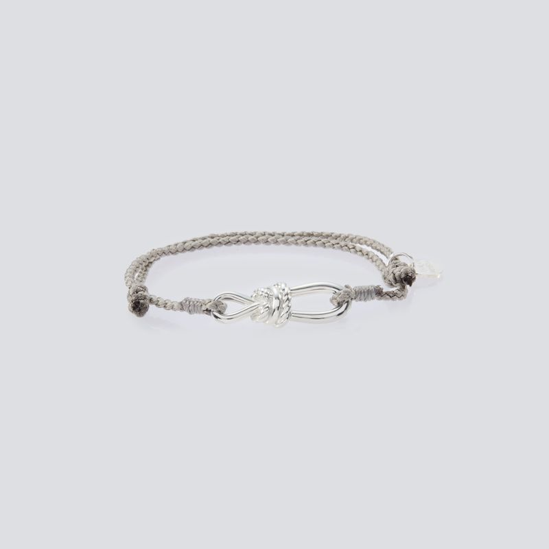 XOLO JEWELRY ショロジュエリー / Twisted Rope Link Silk Code Bracelet (GRAY)
