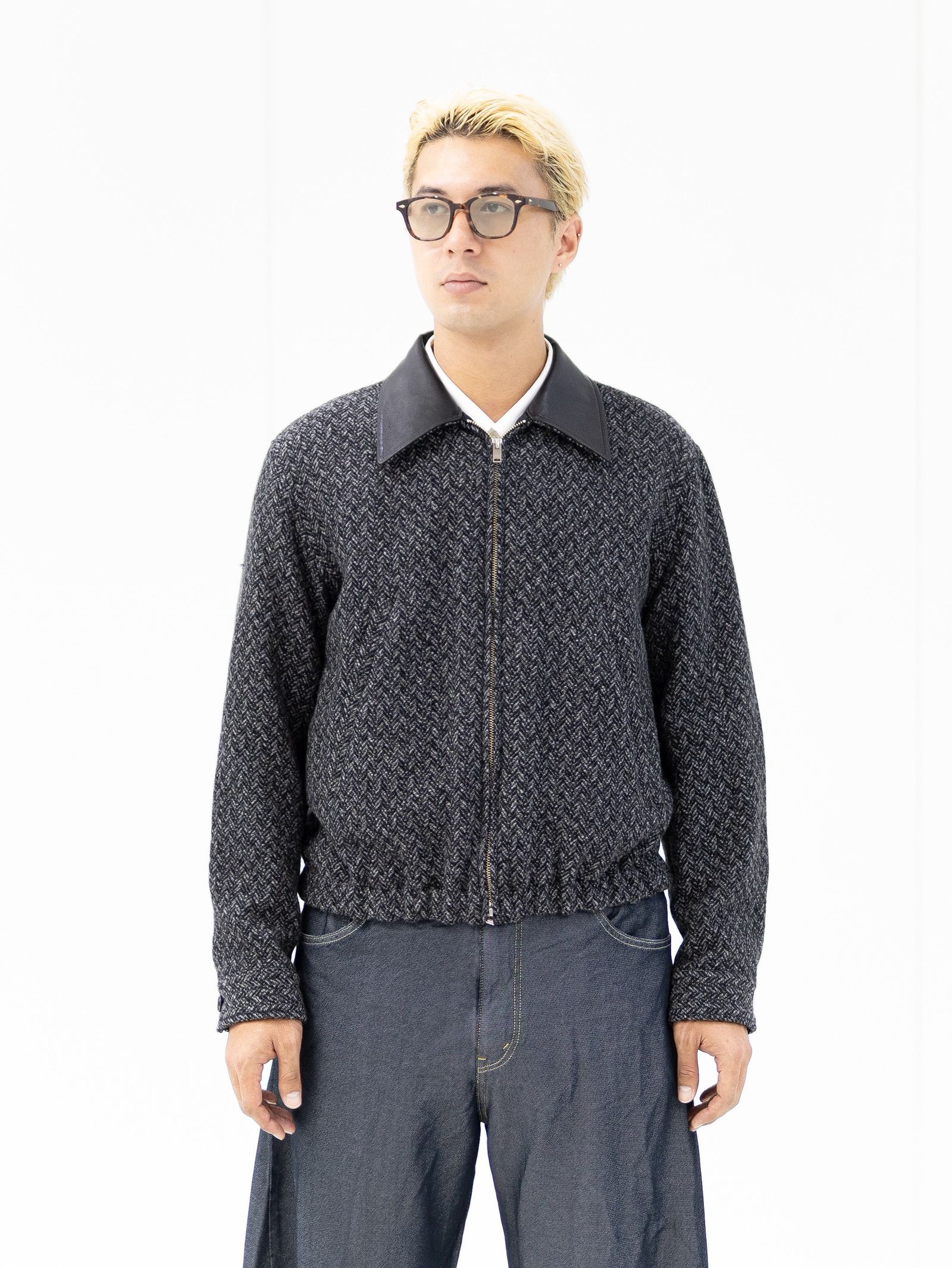 YOKE Herringbone Tweed Zip Blouson MARKスタイル