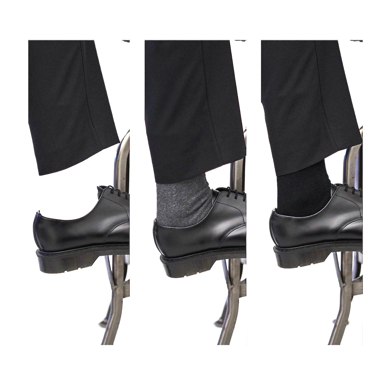 グラフペーパー 3パックソックス Graphpaper 3-Pack Socks (MONOTONE)