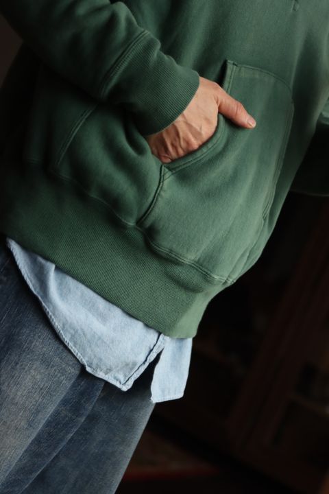 A.PRESSE アプレッセ24SS Vintage Half Zip Sweat Hoodieスタイル