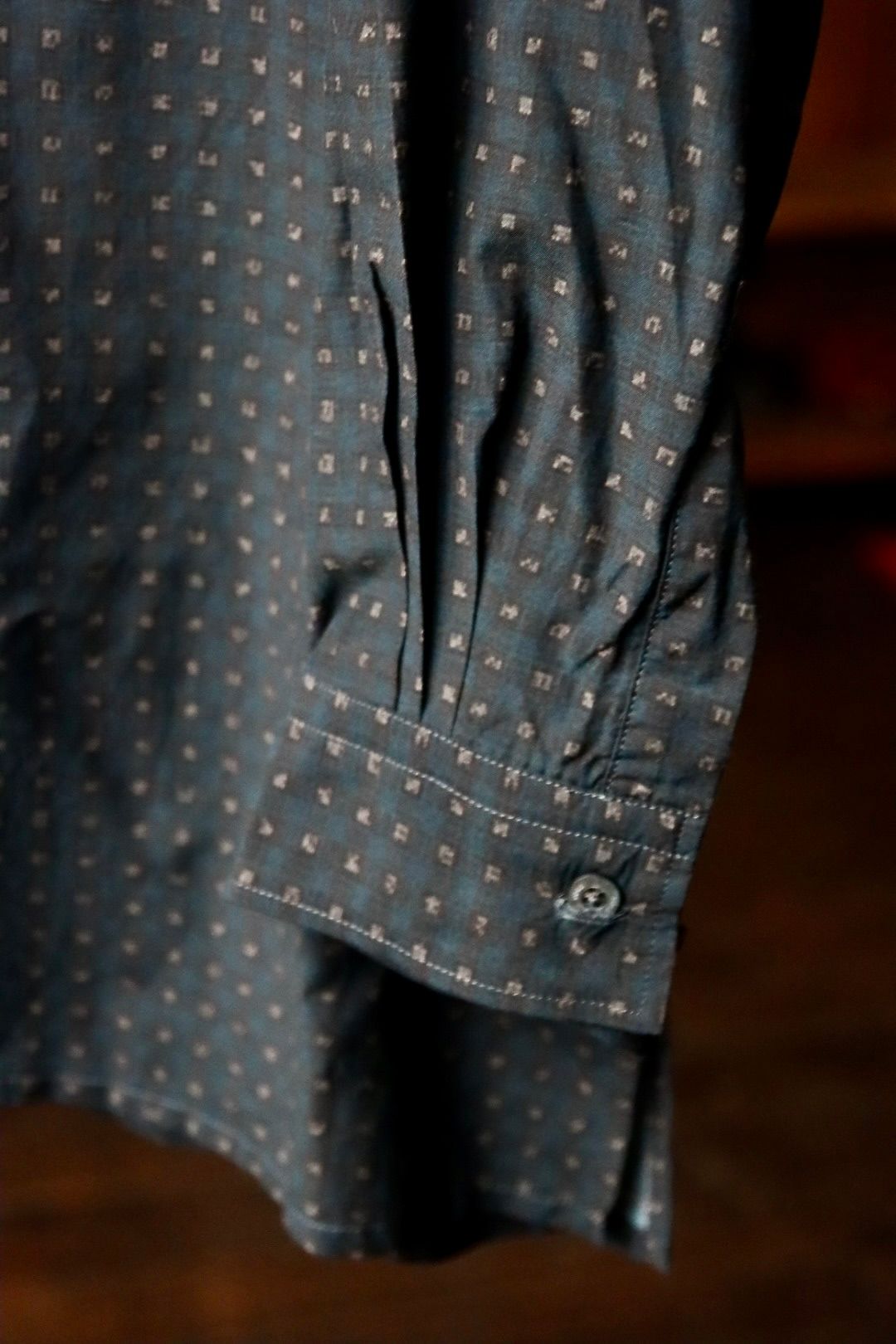 ヨーク24SS PIXEL LOW PLAID OPEN COLLAR SHIRT(YK24SS0654SH)NAVY