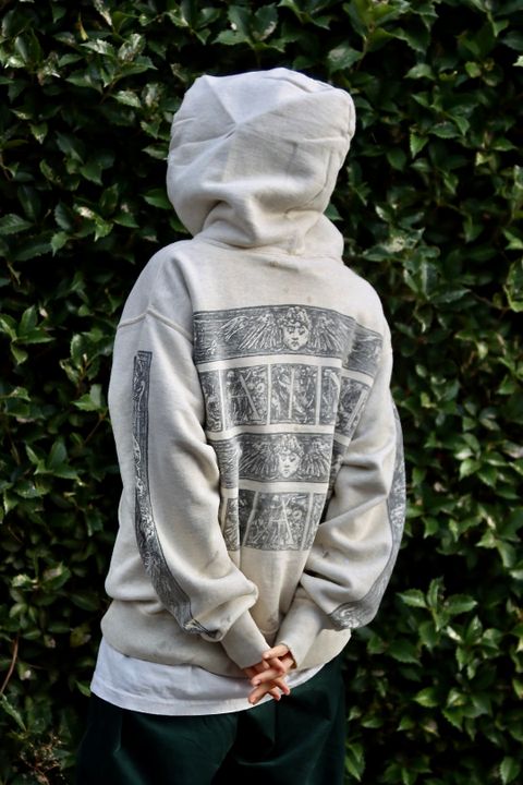 ©SAINT M×××××× 23SS DENIMTEARS MURAL HOODIEスタイル