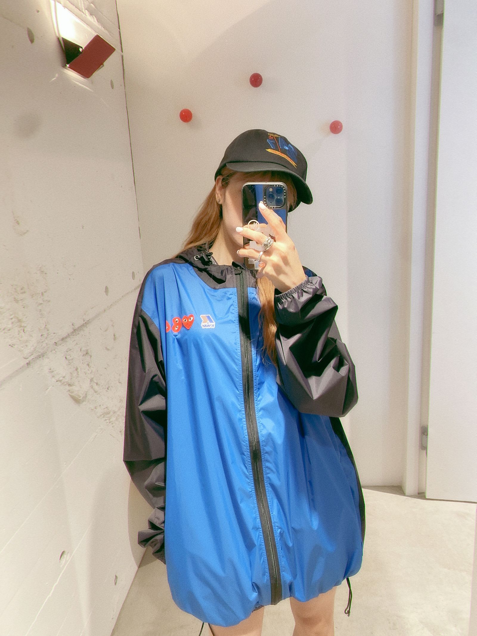 PLAY Comme des Garçons x K-WAYフルジップアップナイロンパーカーstyle.2024.7.2