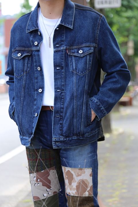 JUNYA WATANABE COMME des GARCONS MAN 綿デニム×ウールツイルチェックジャケット& 多素材パッチワークデニムパンツ style.2020.8.10.