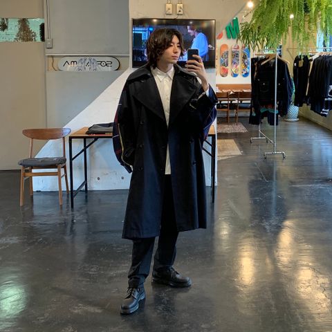KIDILL 2020AW Trench Coat(KL447) "Navy×Blue Tartan" style.2020.7.3.