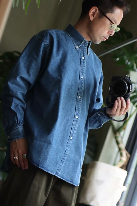 A.PRESSE 22FW BD Denim Shirtスタイル