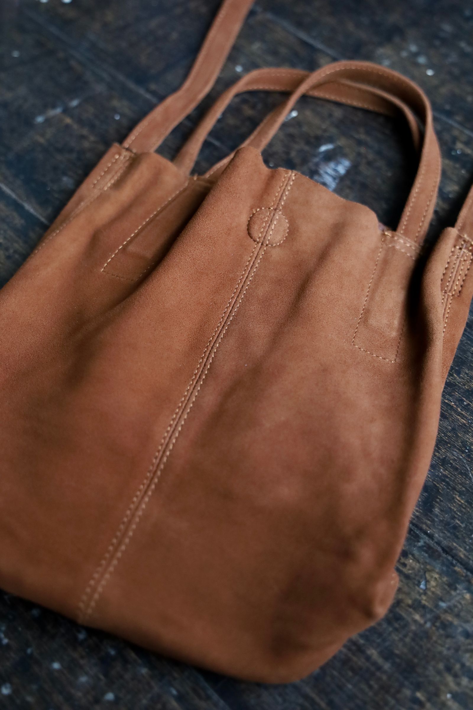 Morphee / モルフェトートバッグ 2WAY SMALL TOTE（SHORT)OIL SUEDE BROWN