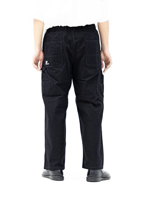 フレッシュサービス COTTON CANVAS LEATHER COLLAR WORK JACKET (BLACK) MARKスタイル