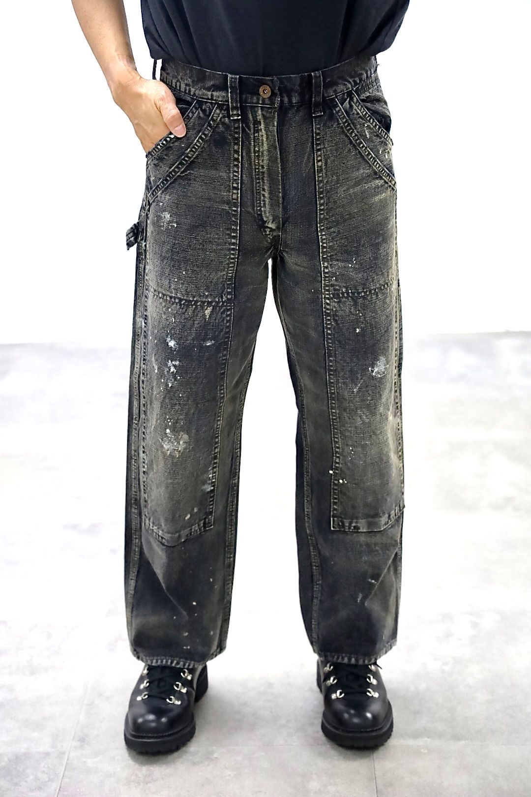 BOW WOW 25FWバウワウ  DUCK PAINTER PANTS AGED(BW252-DPP)AGED BLACK