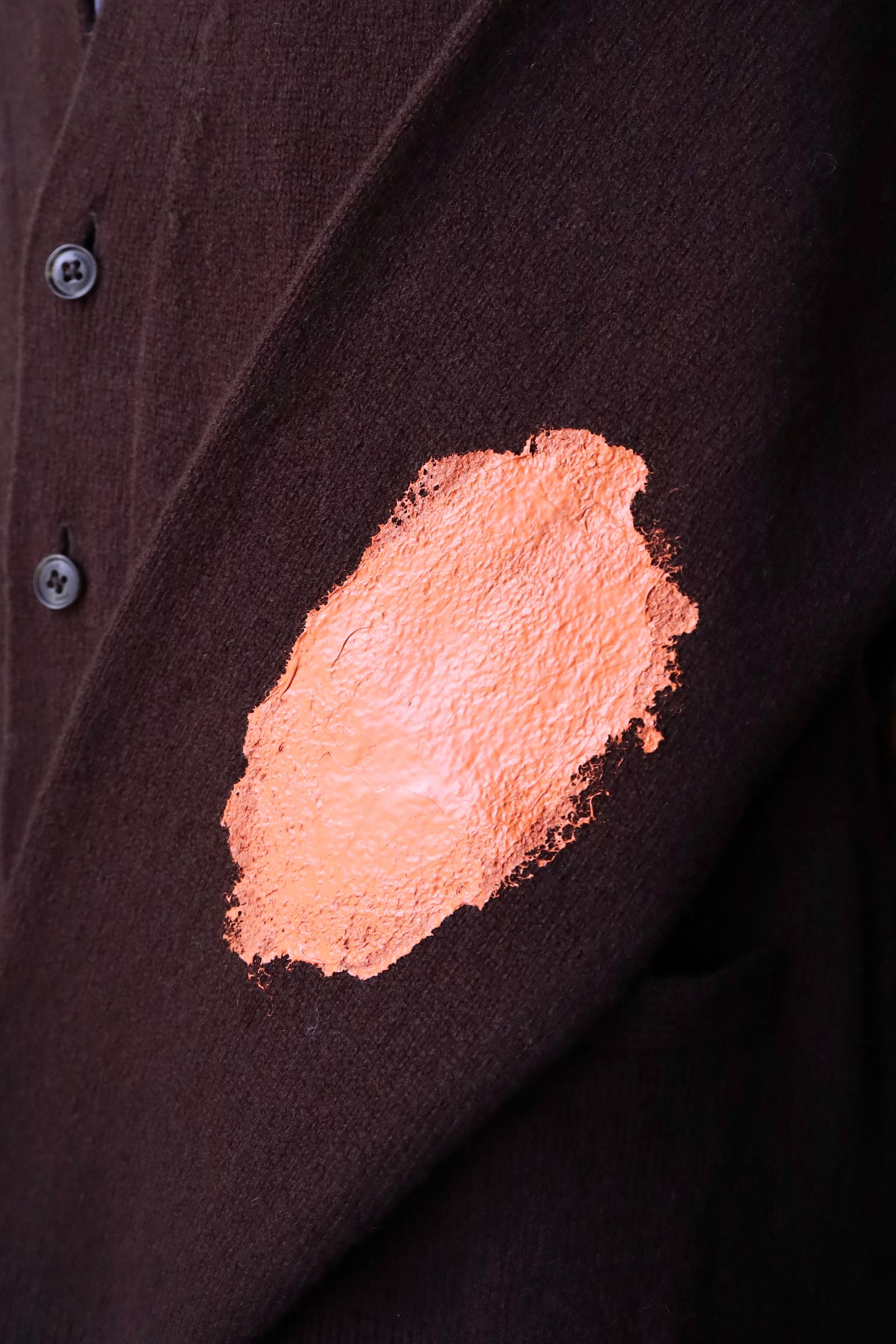 YOKE - ヨーク24FW PAINTED ELBOW PATCH CARDIGAN(YK24FW0821S YOKE - ヨーク24FW PAINTED ELBOW PATCH CARDIGAN(YK24FW0821S