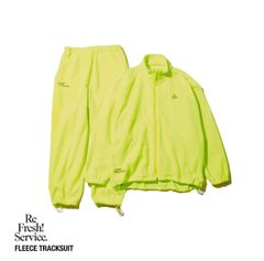 ReFresh!Service. “FLEECE TRACK SUIT”(NEON YELLOW)★再販しました！