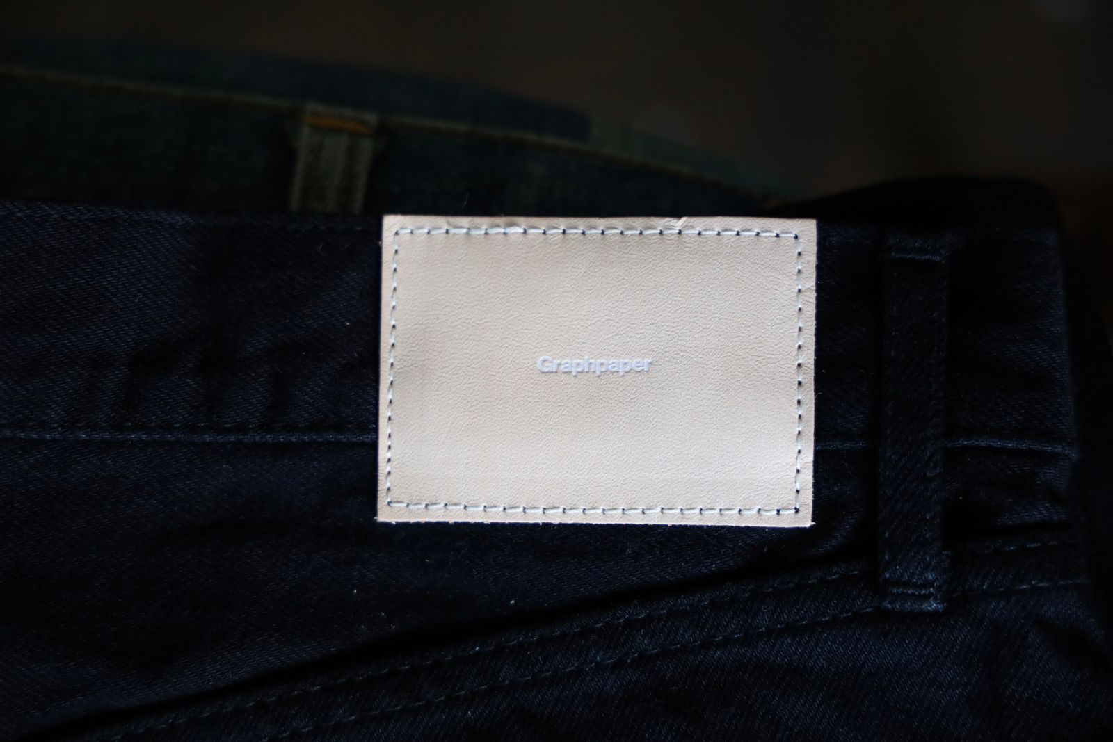 グラフペーパー Selvage Denim Five Pocket Tapered Pants(GU253-40058RB)BLACK_WASHED
