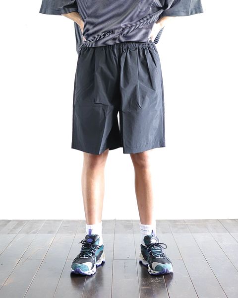 イズネス 24SS BALLOON BORDER SHORT SLEEVE T-SHIRT(NAVY) style 2024.4.5
