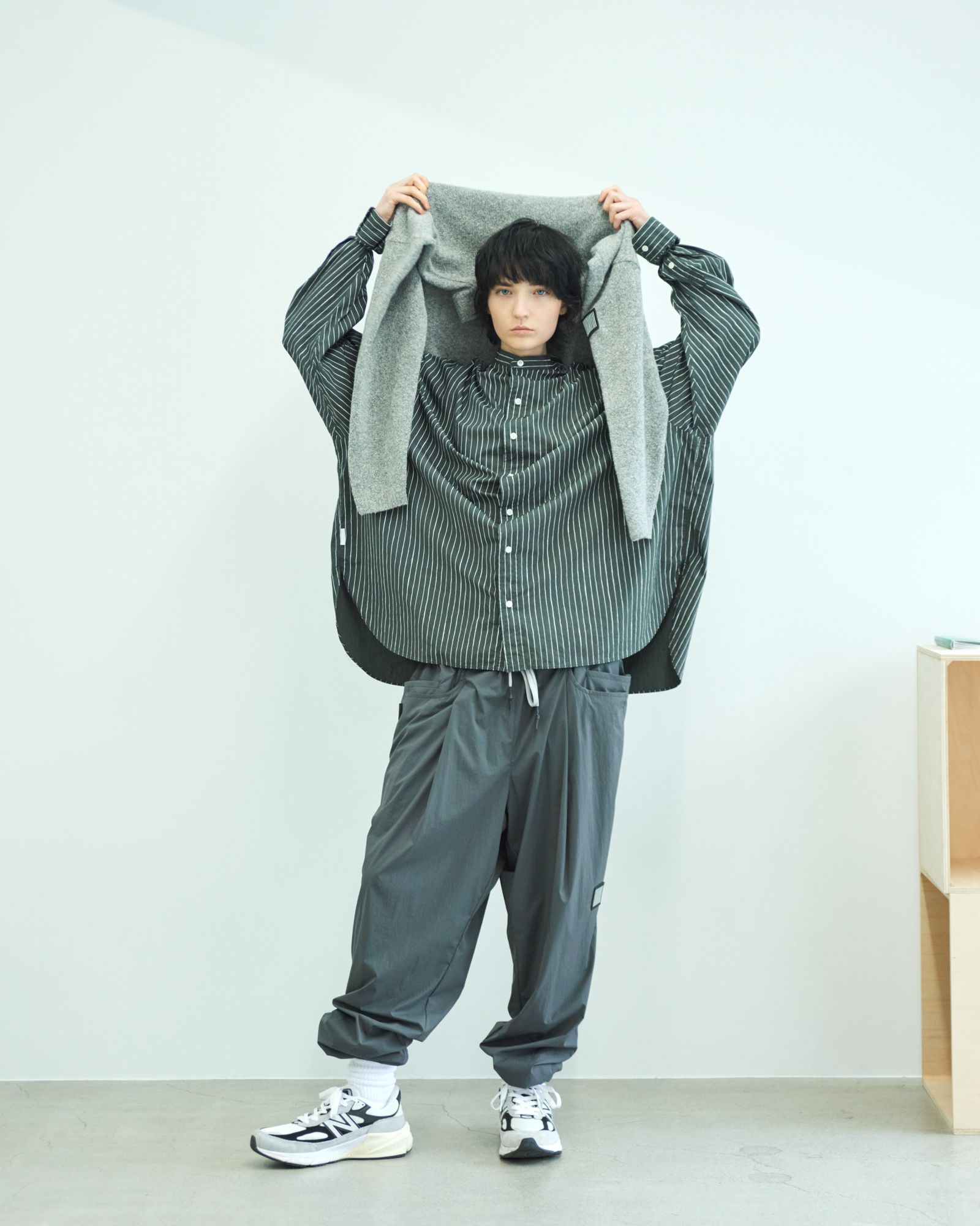 S.F.C 24FW エスエフシー NO COLLAR SFC SHIRT(SFCEW24S03)Charcoal☆9月21日(土)発売！