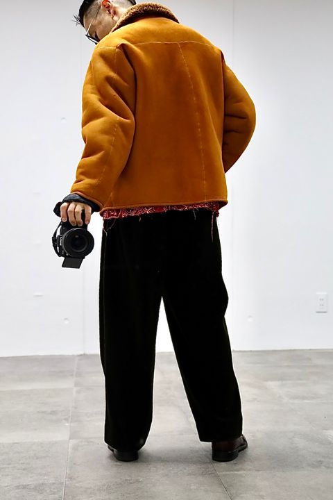 A.PRESSE 2026 STYLE1 Vintage Mouton Jacketスタイル