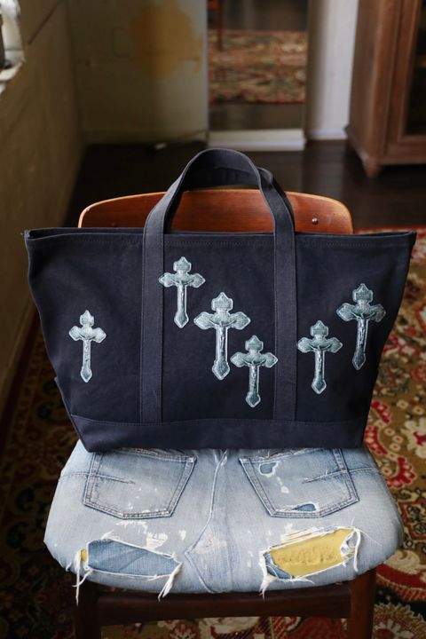 トーキングアバウト ジ アブストラクション 25AW CROSS TOTE BAG L (2526AW-AC-008)BLACK☆新作発売！