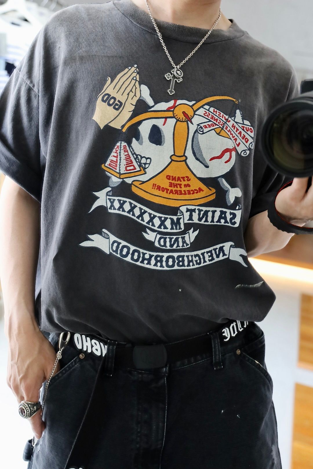 ©SAINT M×××××× ネイバーフッドコラボ STHD. SS TEE PRAYスタイル2025.5.28.