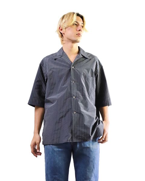 YOKE 24SS LANDSCAPE PRINTED OPEN COLLAR SHIRT  style 2024.5.26