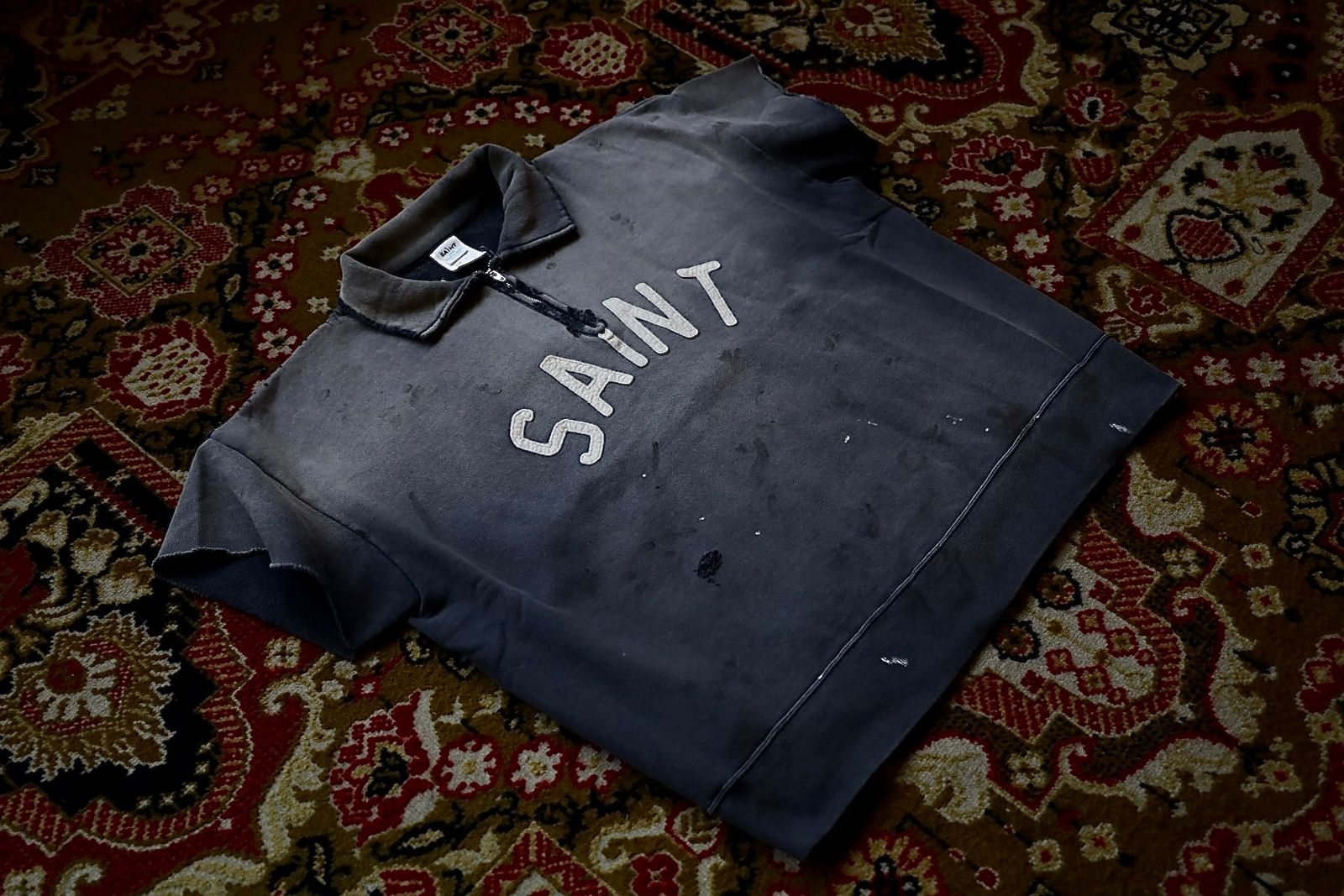 セントマイケル 26SS SAINT HALF ZIP SWEAT(SM-MK8-0000-052)CHARCOAL☆4月11日(土)発売！