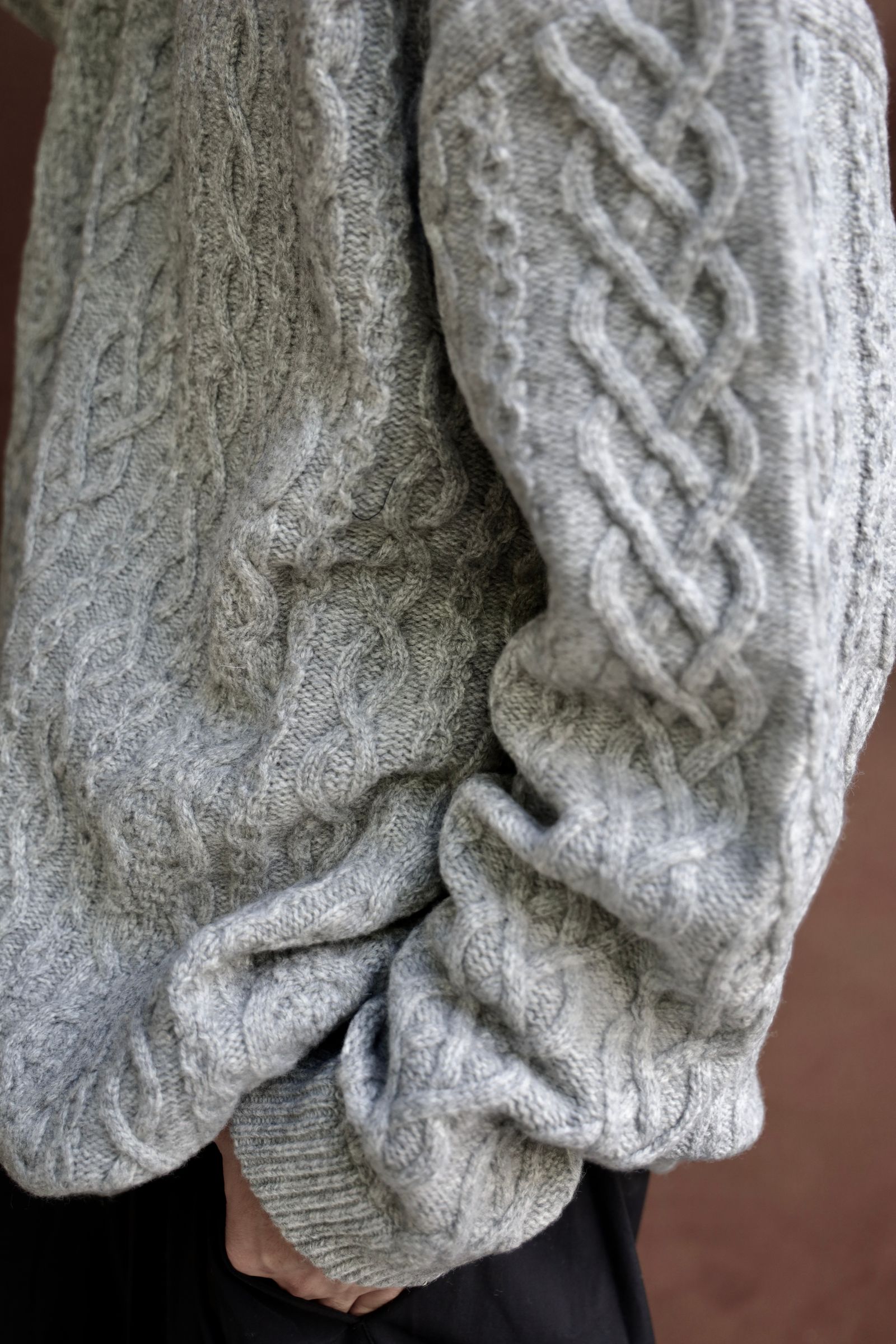 S.F.C 24FW エスエフシー CABLE CREW KNIT(SFCFW24KNO1)Gray MIX☆11月16日(土)発売！