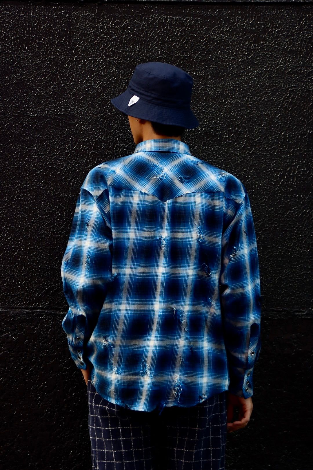RAFUラフ23AW WESTERN SHIRT"BLUE"スタイル